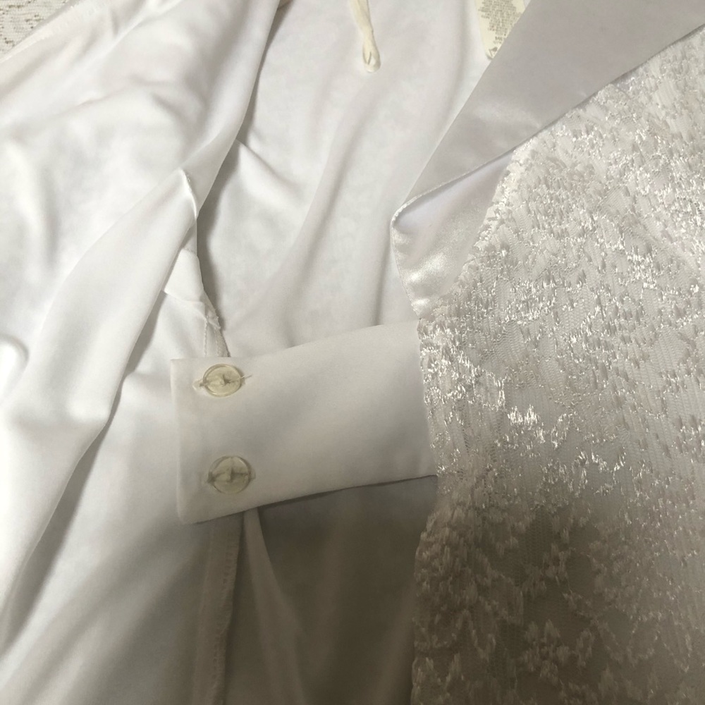 Onyx Nite Lace & Satin Blouse - Picture 6 of 8